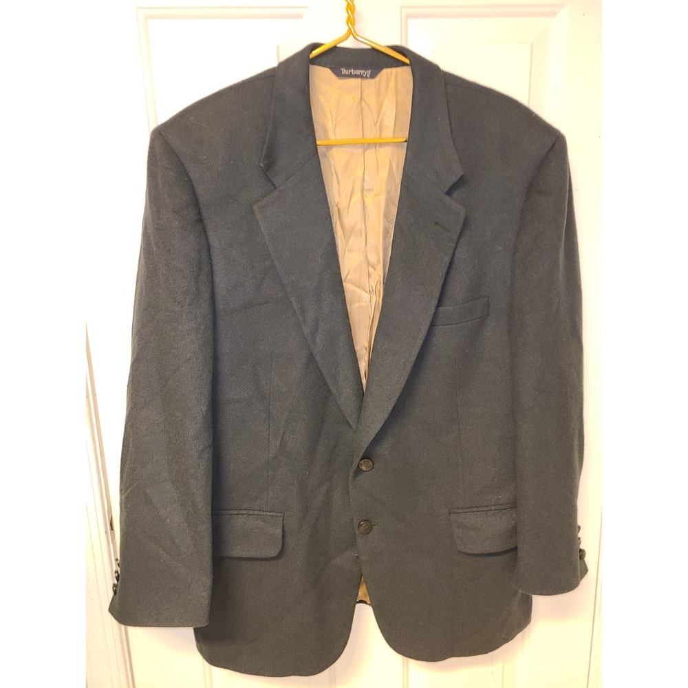 Burberry Blazer 100% Camel Hair Silk Mens 44‎ Olive Green 2 button Old Money